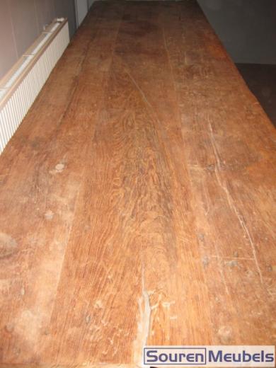 Teak tafel oud hout 400x100cm (8)